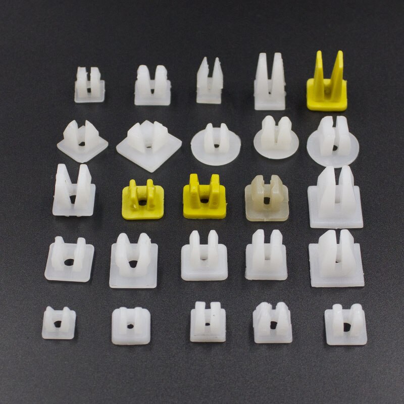 50 Pcs Mix Car Fixed Screw Square Round head Nut Screw Fixed Grommet Clip Plastic Snap In Fastener