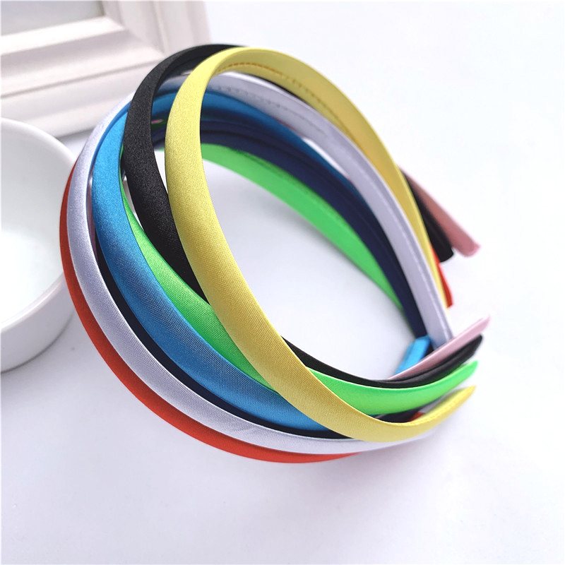 10pcs/lot Satin Covered Headband 12mm Wider Ribbon Hair Hoop Band Base For Hairbands Making Diy Girls Bow Hairwear Accessories