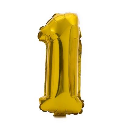 18 tommers festballong nummer ballonger bryllupsbursdagsfest dekorasjon barn suvenirer favoriserer halloween festivalleketøy i gull sølv: Gull 1