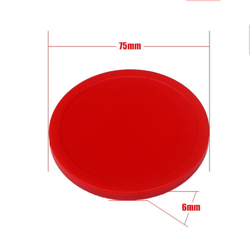 10 stück heim-airhockey, 75mm rote ersatz-rund-airhockey-hotdogs, robuste airhockey-hotdogs für spieltische, zubehör