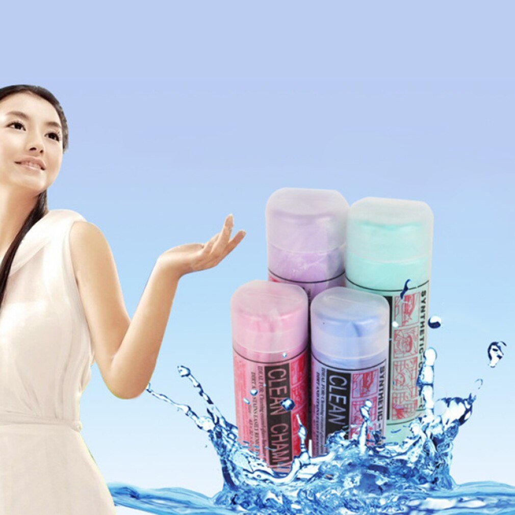 66X43Cm Natuurlijke Zachte Zeem Car Auto Cleaning Doek Wassen Suede Absorberende Handdoek Auto Styling