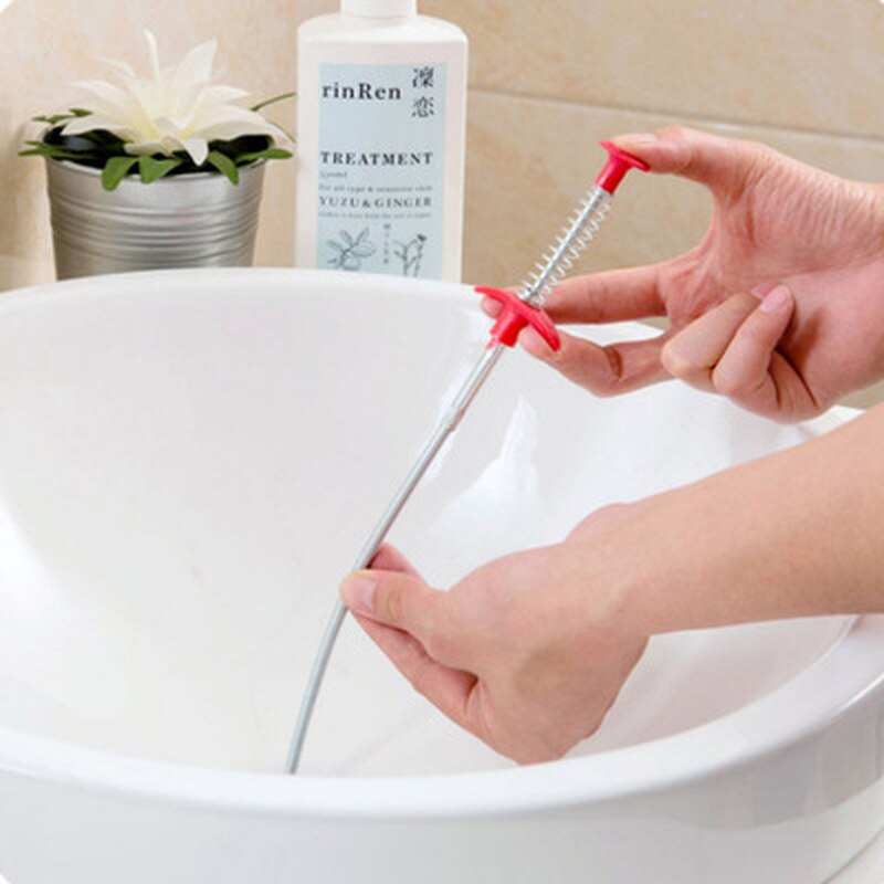 60Cm Ontstopper Snake Lente Pijp Met Klauw Afvoer Baggeren Schoonmaken Tool Aanrecht Bad Accessoires Haar Verzamelen Anti klomp