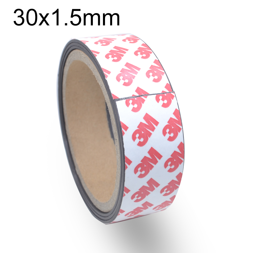 1 Meter 10*1 10*2 12*2 15*1 20*1 30*1mm Zelfklevende Flexibele Zachte Magnetische Strip Rubber Magneet Tape Breedte 10 Mm/15 Mm/30 Mm
