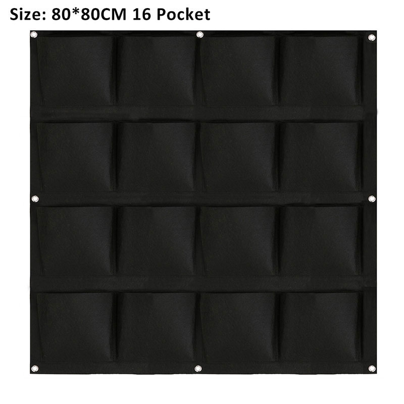 64 Pocket Plant Pot Vertical Garden Hanging Green Wall Planters Large Garden Pots for Balconies 100cm*100cm: 06