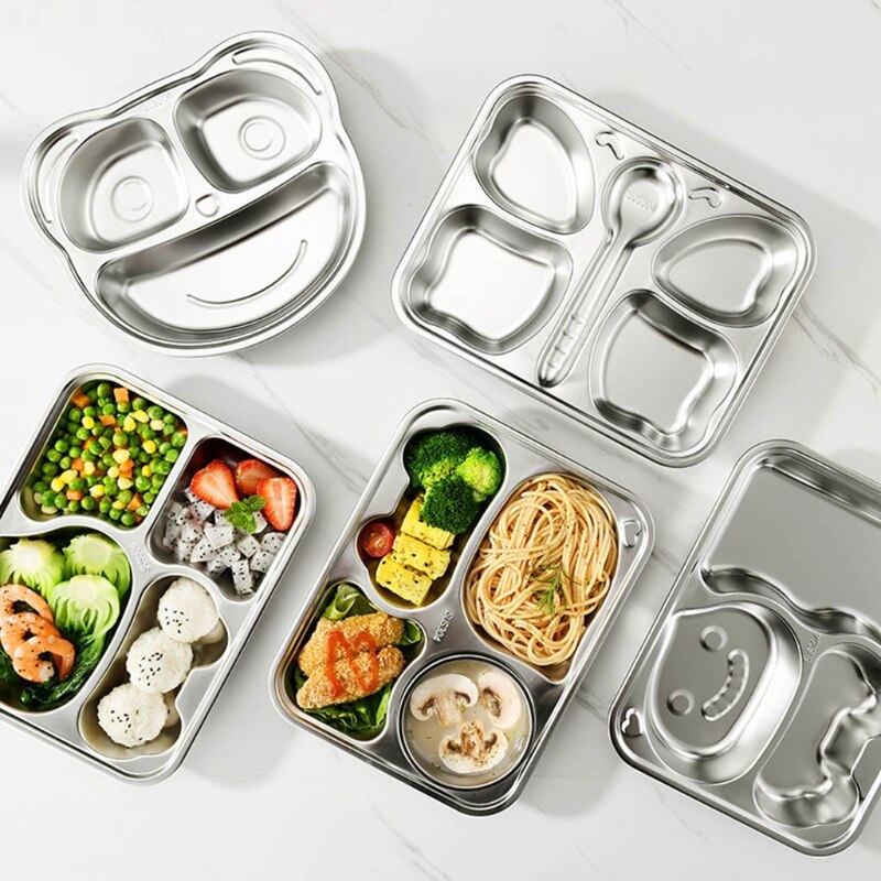 Sections Dinner Plates for Adults Kids Picky Eaters Campers and Portion Control Mes Trays Household Kitchen Restaurant
