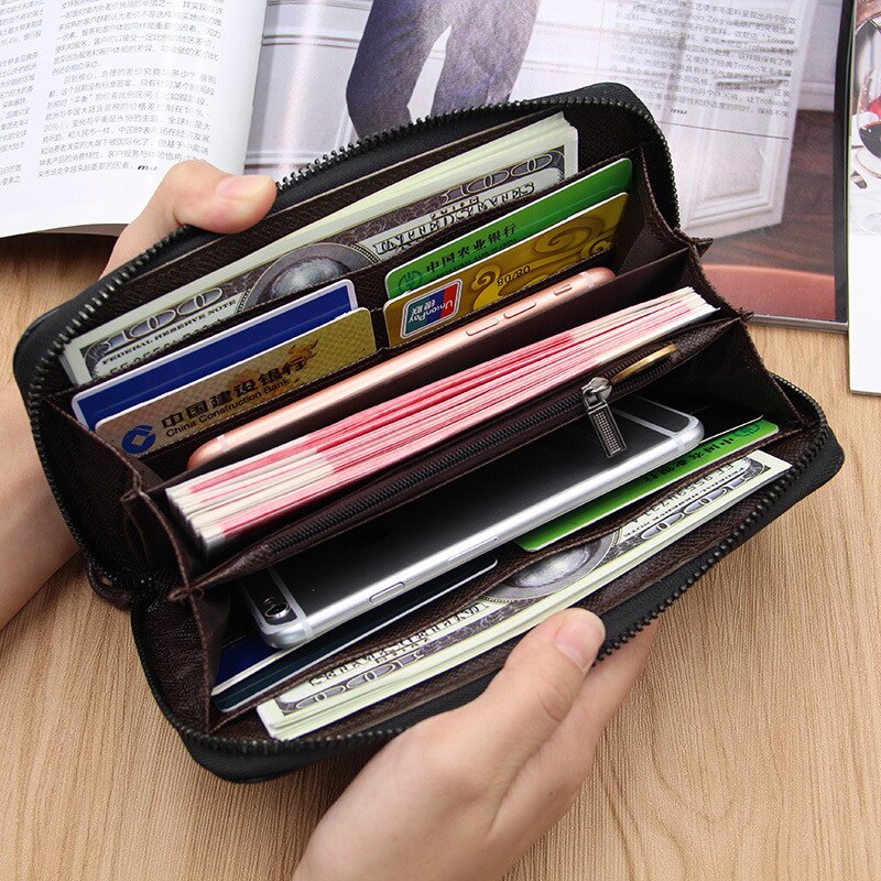 Men Long Wallet Men Zipper Purse for Men Coin Purses Clutch Male Portefeuille Wallets portefeuille homme