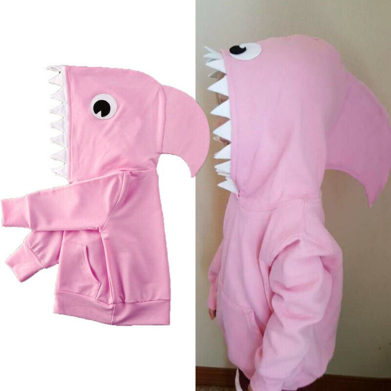 Toddler baby girl 3d haj sweatshirt hættetrøjer langærmet jakke frakke overtøj forår efterår børn piger tøj 1-6t