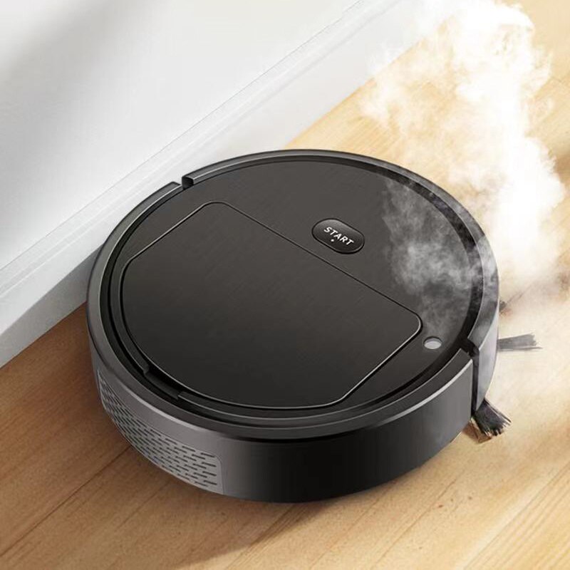 Robot Vacuum Cleaner with Edge Brush &amp; Mist Spraying USB Chargeable Automatic Floor Cleaning Household Cleaning Tools PR