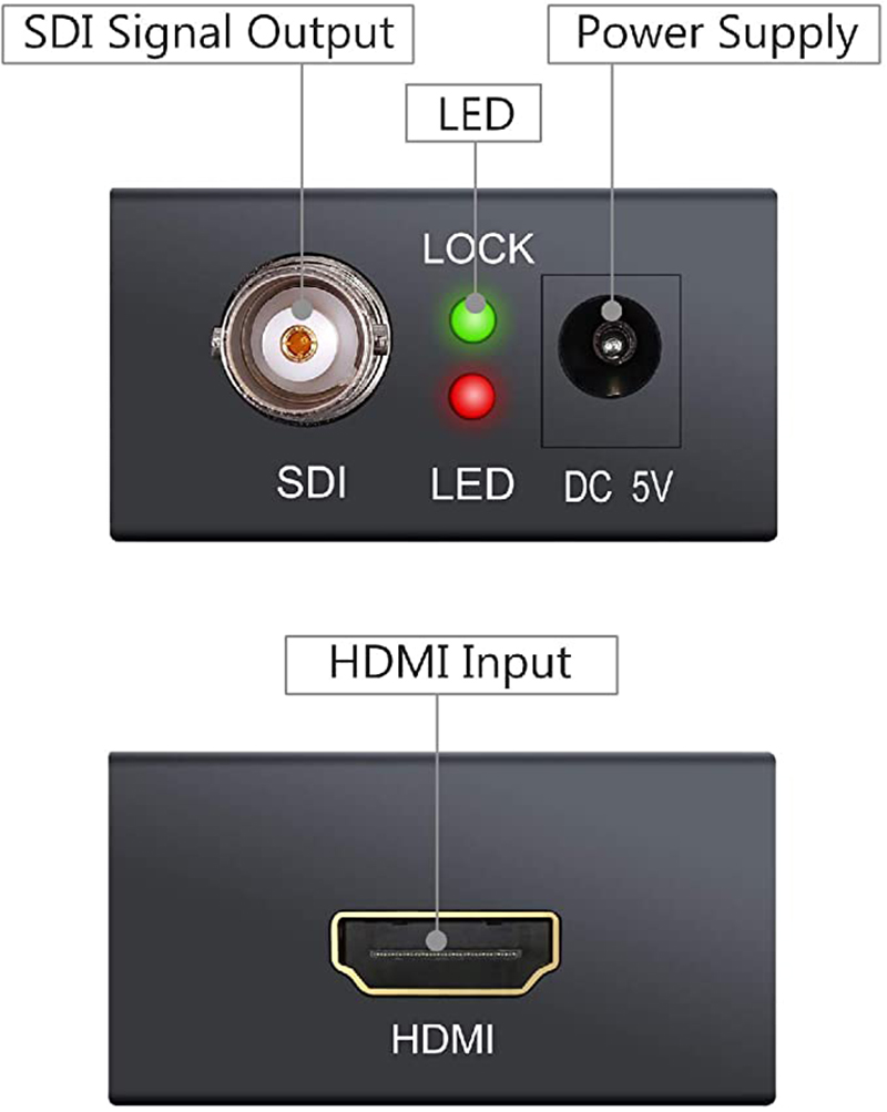 HDMI naar SDI-converter HD Video 1080P HDMI naar BNC SDI/HD-SDI/3G-SDI voor monitor HDTV