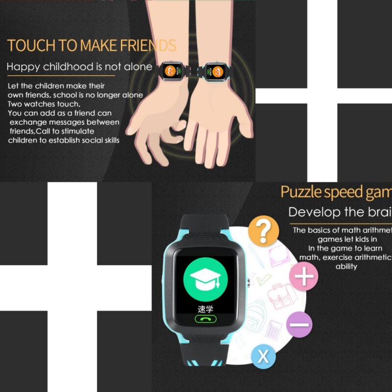 Kids Smart Watch IPS Touch Screen GPS Children 2G SIM Calls Chat Anti-lost SOS Remote Safety Monitor For Android IOS Baby