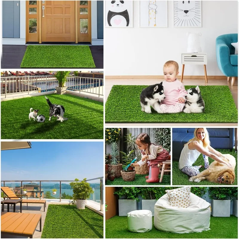 Erba per cani, grande toppa, erba artificiale per cani, prato sintetico per addestramento animali domestici, lavabile, perfetto per esterni, toilette portatile per animali domestici
