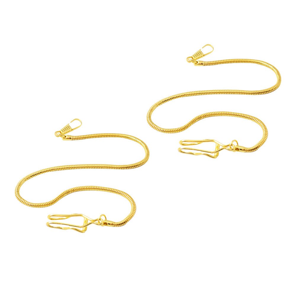 2pcs Pocket Watch Chain Copper Snake Chain Pocket Watch Accessories Pocket Watch Hanging Chain (Golden)