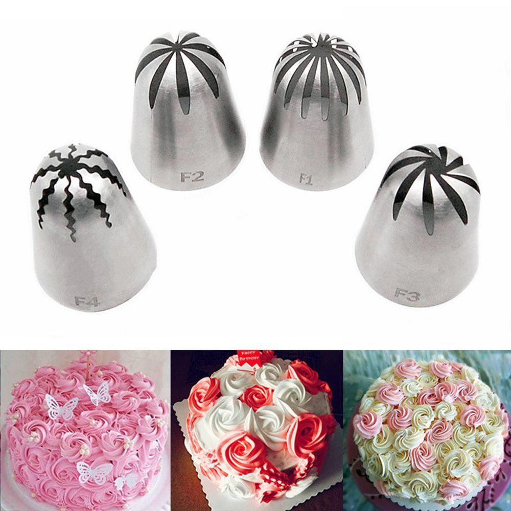 Ice Cream Cone Shape Piping Nozzles Rose Flower Dessert Cake Decorators Glutinous Kitchen Bakeware