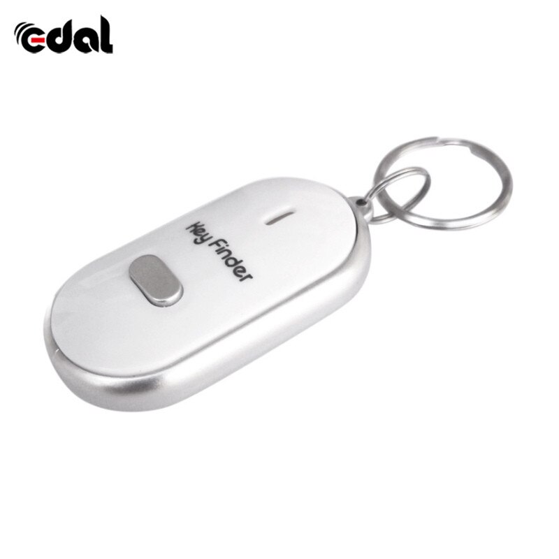 EDAL Smart Finder key Whistle Sensors Sound Keychain LED With Whistle Claps Finder Locator Find Lost Keychain finder: White
