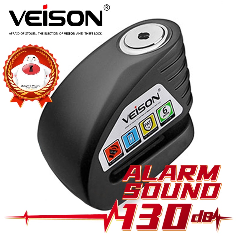VEISON Motorrad Alarm Fahrrad Alarm Fahrrad Quad sperren Rolle Rabatt Motorrad sperren Zubehör Wasserdichte MotoPadlock