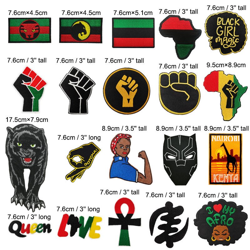Zwart Leven Kwestie Anti Racist Geborduurde Ijzer Op Patch Ik Kan Niet Ademen