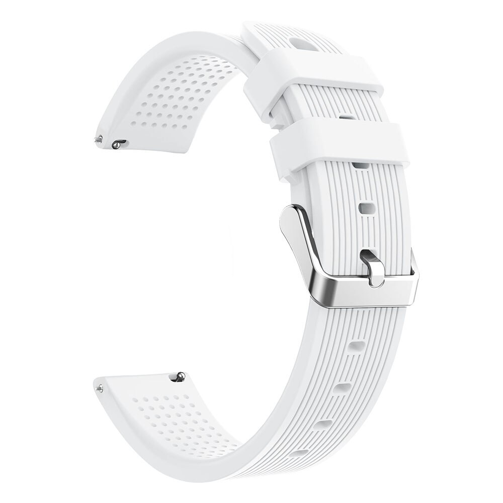 Vervangende siliconen horlogeband voor de active 2 , samsung galaxy watch active 2 , gear 40mm 44mm 42mm , gear  s2 sport 20mm horlogeband.: Wit