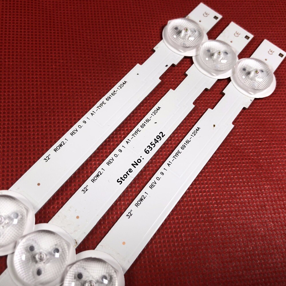 Led-achtergrondverlichtingsstrip 7 lampen voor 32 ln 5100 32 ln 520b 6916l-1106a 6916l-1105a 6916l-1204a 32 570v 32 ln 545b 32 ln 5180 6916l 1295a