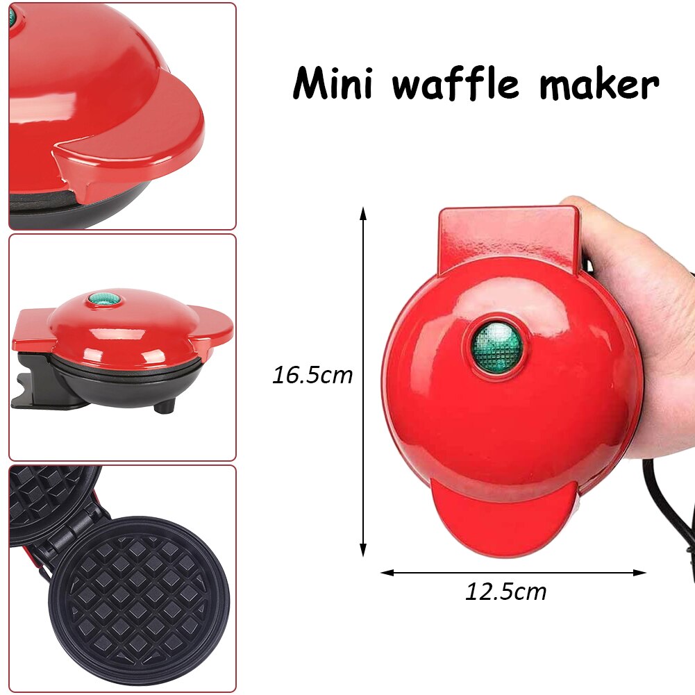 Mini máquina para hacer gofres antiadherente panqueques, máquina para aperitivos, suministros de cocina, máquina para hornear, gofrera, utensilios para hornear