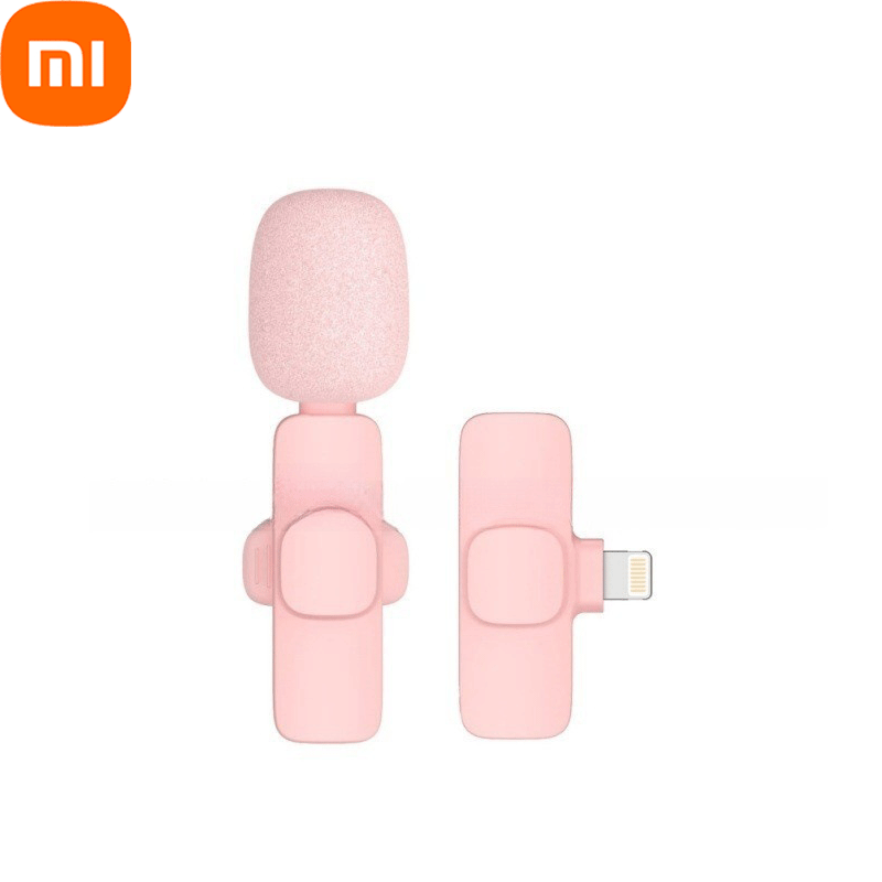 Xiaomi pinkes kabelloses lavalier-mikrofon für iphone, Android, pc, Live-Spielen, smartphone, tragbares mikrofon für Audio-- und videoaufnahmen, vlogging: Lila