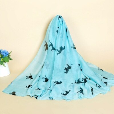 Mode Stijlvolle Vrouwen Running Horse Print Lange Sjaal Wrap Stole Voile Chevron Infinity 180Cm X 100Cm 1 stuk