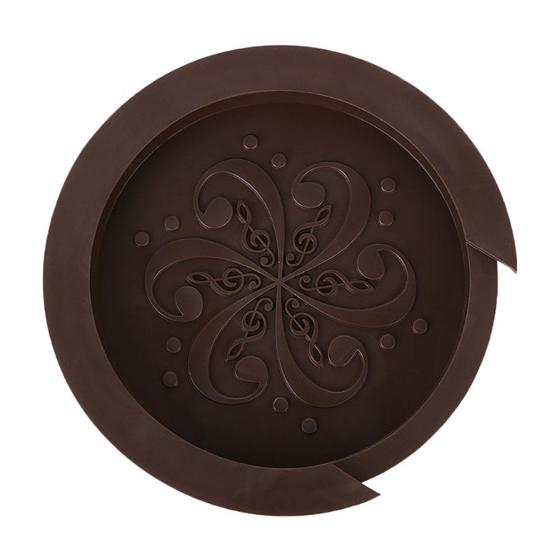 Silicone acústico guitarra soundhole capa de som fraco buffer plug guitarra acessório k43e: Chocolate