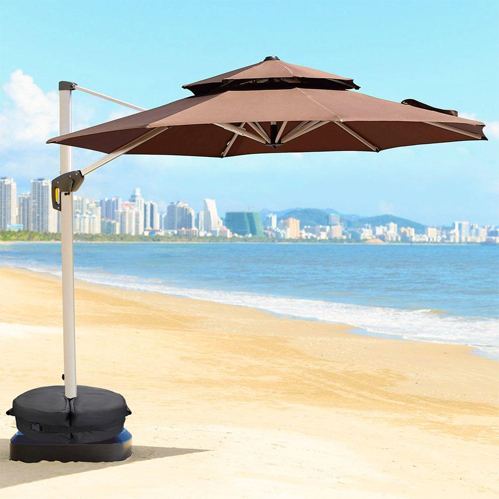 Parasol Stand Bag Portable Windproof Square Umbrella Stand Heavy Duty Sand Bags Base for Outdoor Terrace Beach
