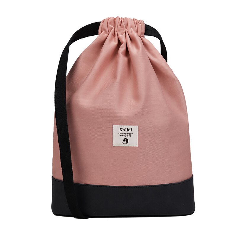 KALIDI Bag Backpack Drawstring Daypack Gymsack Gym Bag Sports Bag for Women &amp; Men with Inner Pocket 11 Liters Travel and City: Pink