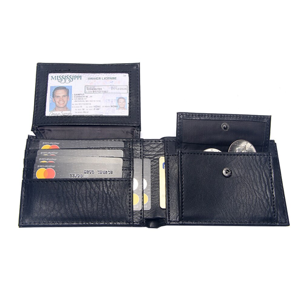 Luxe Heren Portemonnee Lederen Solid Slim Portefeuilles Mannen Pu Leather Bifold Korte Credit Card Houders Portemonnees Zakelijke Portemonnee mannelijke