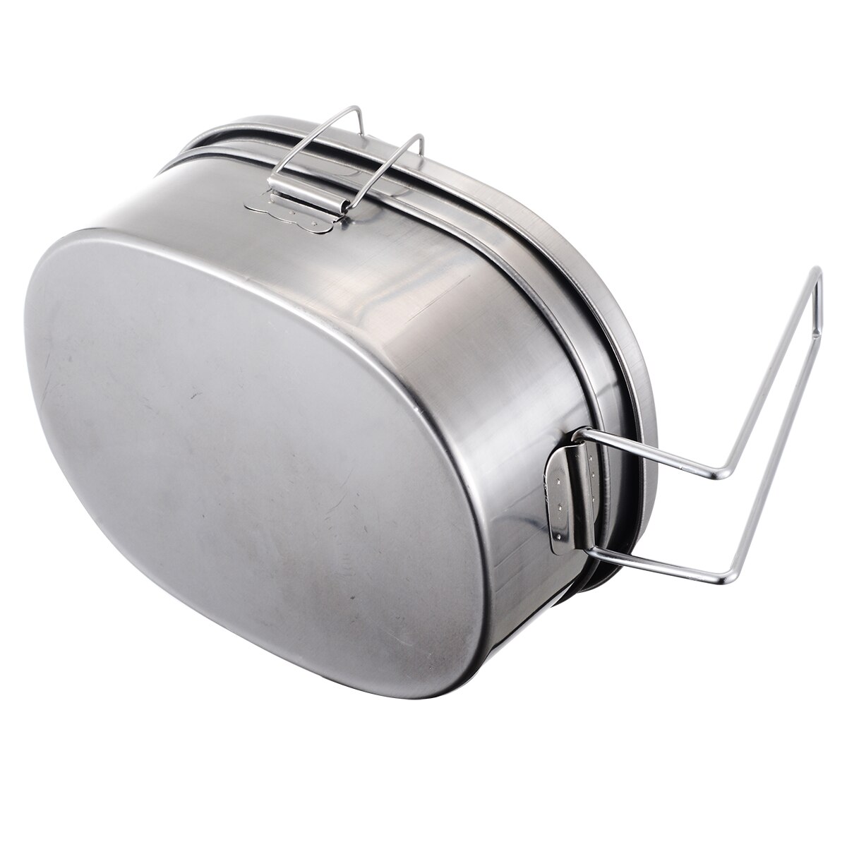 Draagbare 2 Lagen Vierkante Rvs Lunchbox Voor Kantoor School Voedsel Opslag Container Student Lunchbox 17x13x7.5cm