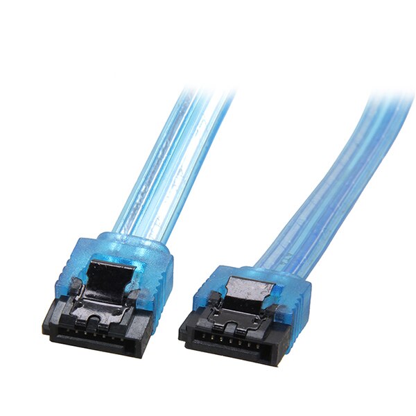 6 zoll 6 Gb/s SATA3 seriell ATA DATEN kabel w/ verriegeln Verriegelung für PC Laptop SATA 3,0 SATAIII 6 gbps HDD Festplatte Festplatte/SSD-Schwarz: UV Blau / 60cm