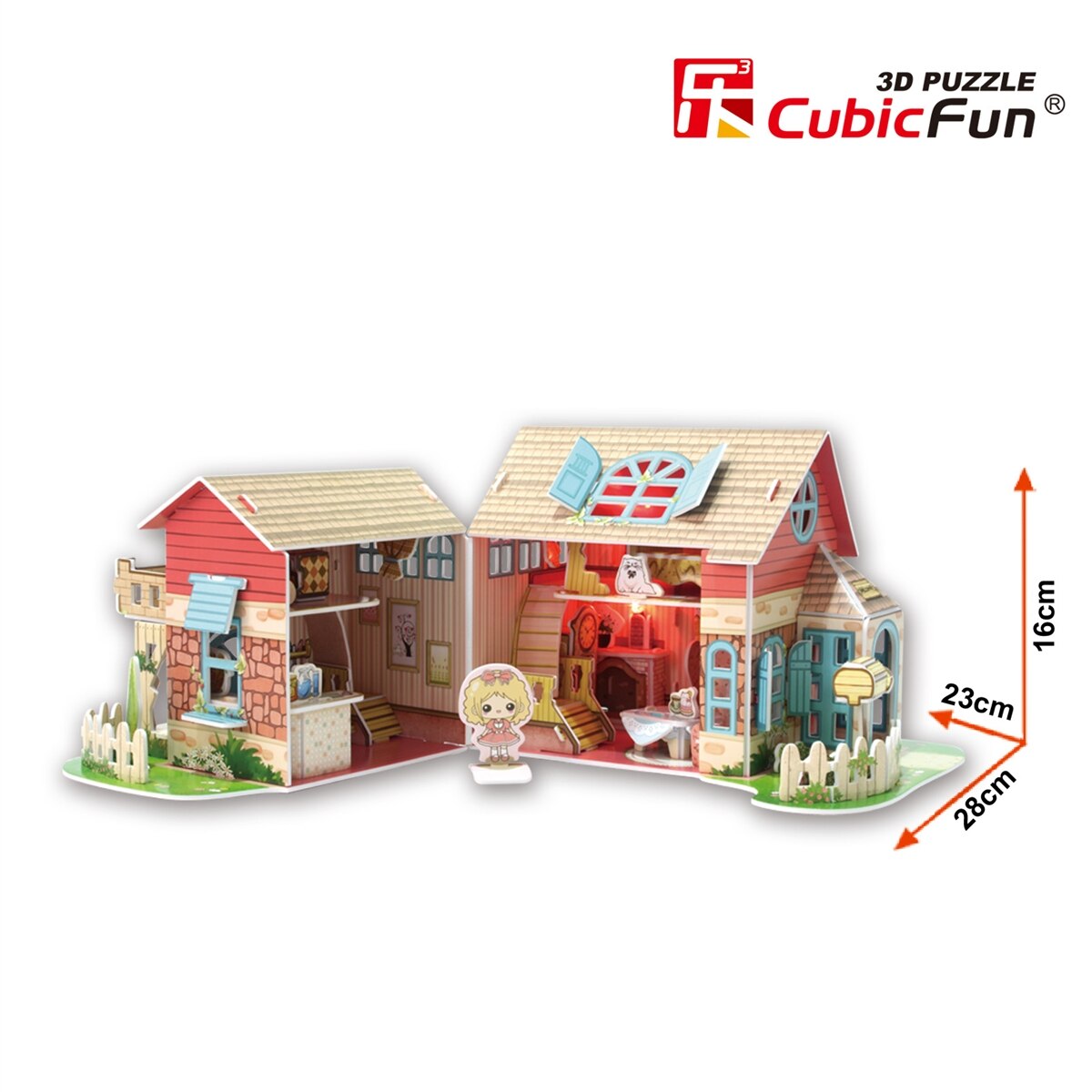 kubisch Spaß 3D 84 Reparatur Teil Puzzle Puzzle Nette Villa Puppe Haus Süße Villa