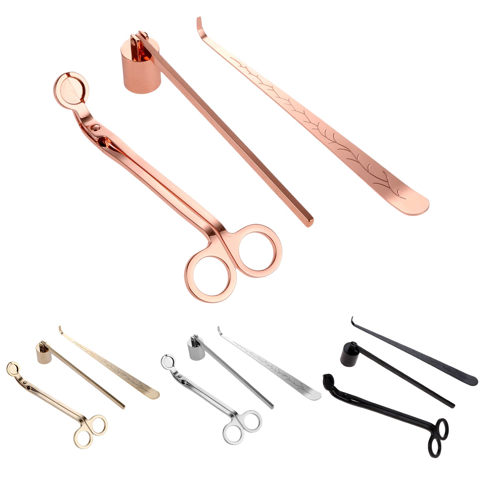 3 Stks/set Kaarsendover Trimmer Haak Rvs Kaars Schaar Wieken Dipper 4 Kleuren Kaars Accessoires
