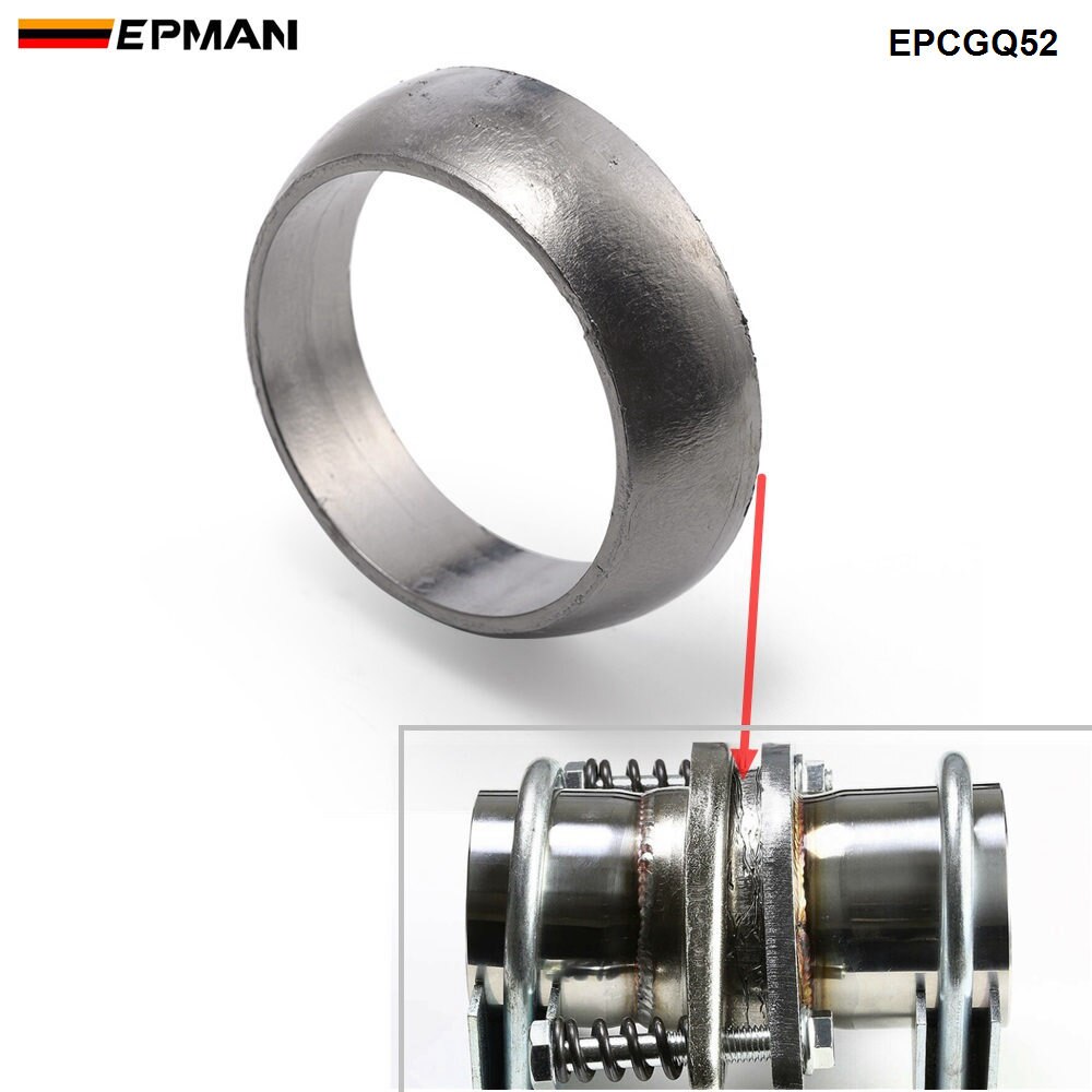 EPMAN Exhaust Muffler Donut Gasket Graphite Ring Exhaust Gasket Joint Sealer For Downpipe to Catback Donut Flange EPCGQ52