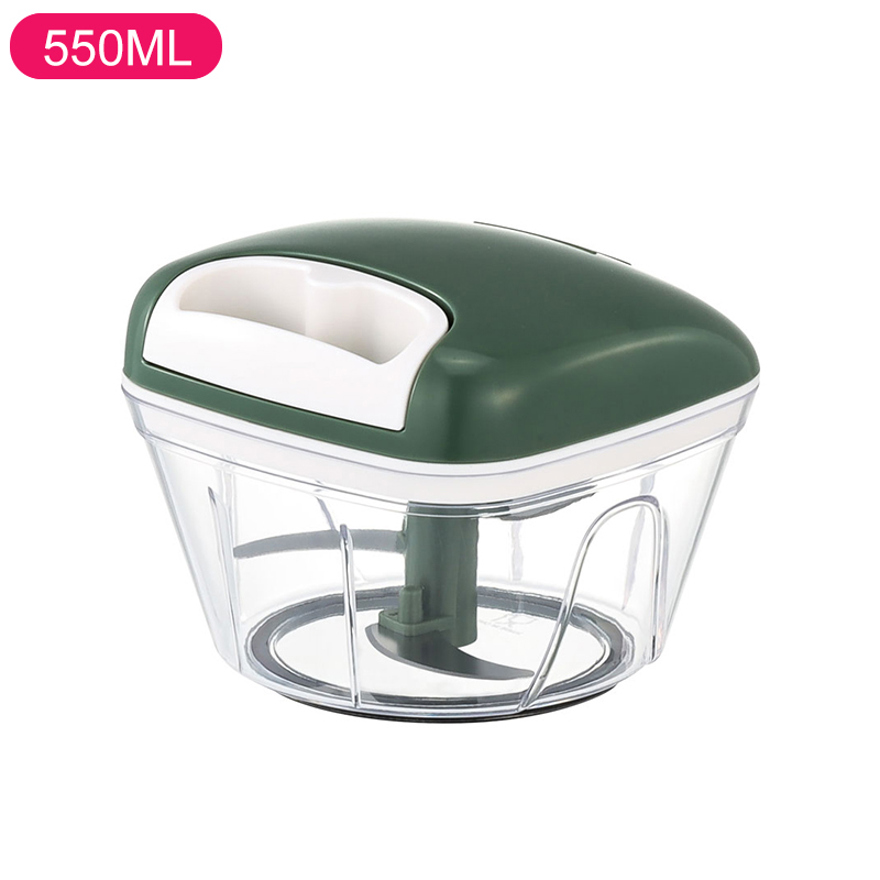 Multi Function Meat Grinders Food Stuffer Plastic Vegetable Manual Pepper Meat Grinder Kitchen Ferramentas Home Garden 50: 550ML green