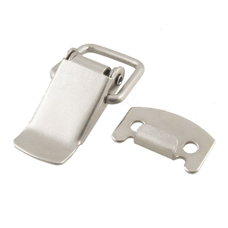 Toggle Draw Latch Toggle Latch Strike Silver Tone Metal Toggle Draw Latch Straight Loop Catch 1.6" used on cabinet, drawer, case: Default Title