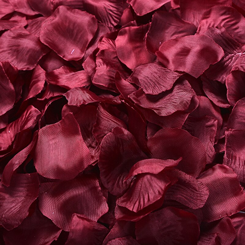 Pétales de roses 500 pièces/sac en soie, pour décoration de mariage romantique, fleurs artificielles, accessoires de mariage: wine red