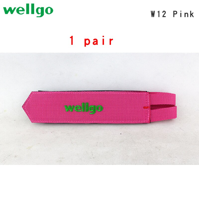 1 paire de sangles de pédale de vélo en Nylon Wellgo, ceinture à Clip d'orteil pour vtt, bande de pédale de vélo de route de montagne, sangle de pédale de cyclisme à engrenage fixe: WHITE