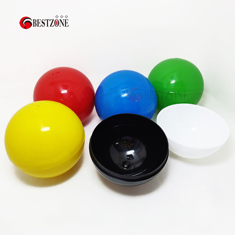 100Pcs/Lot 70MM Diameter Plastic PP Toy Capsules Round Ball Mixed Colors Colorful For Vending Machine Empty Container Shell