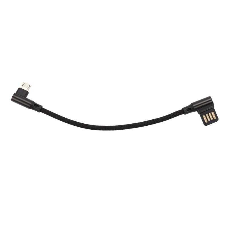 Cable de carga de datos para tableta y teléfono V8, Cable Micro Usb 2,0 de 15Cm, 5 pines, ángulo recto a ángulo derecho izquierdo de 90 grados, doble codo