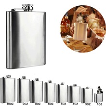 Tragbare Barware Edelstahl Flachmann Krug Tragbare Wein Whiskey Topf Flasche Getränk Flasche Hohe Quanlity