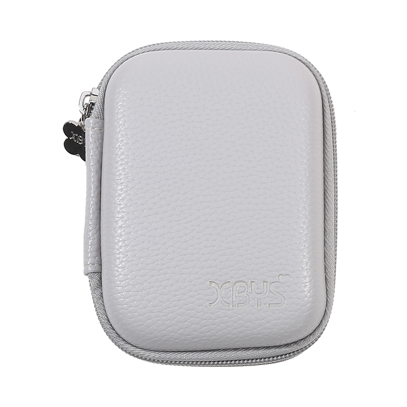 Sac de rangement portable en cuir Élpour gadgets numériques, mini coque rigide, étui de chargeur pour écouteurs, câble de données, évaluation de disque U: Orange