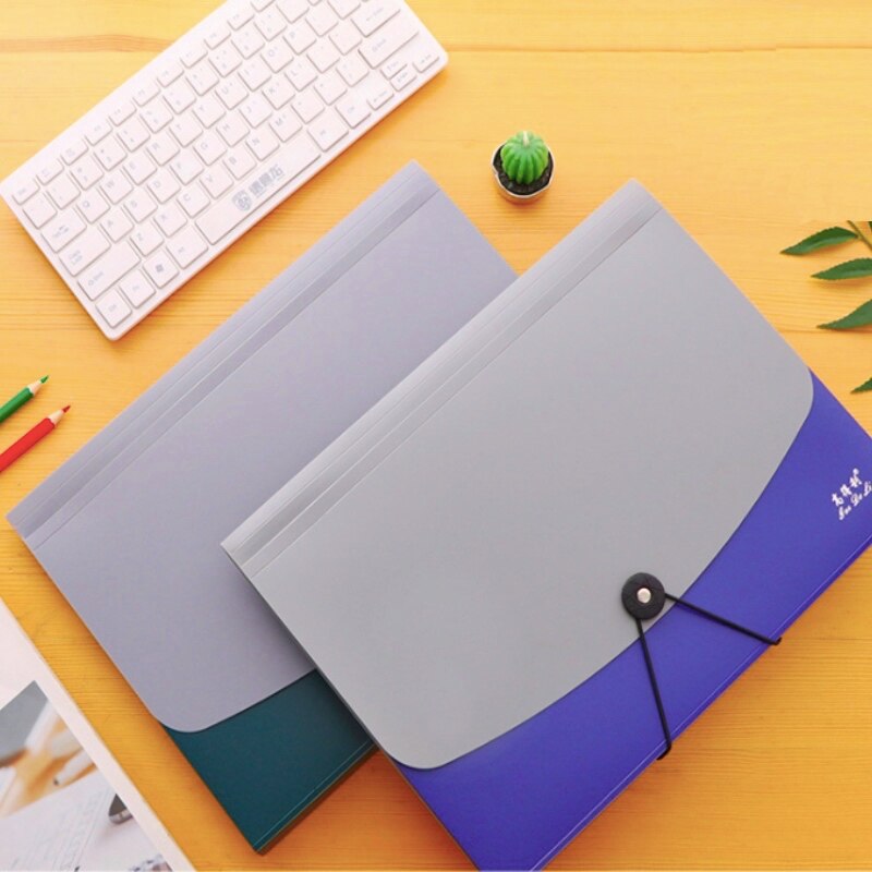 Simple Multi-layer A4 File Tray Magazine Folder Buckle Text bag note student papers Bag multi-layer File Box Office School