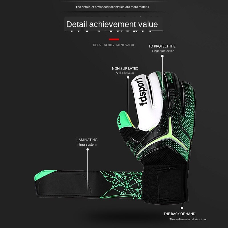 Men's Soccer Goalkeeper Gloves Full Latex Soccer Goalie Training Gloves Football Protection Keeper Gloves Adult
