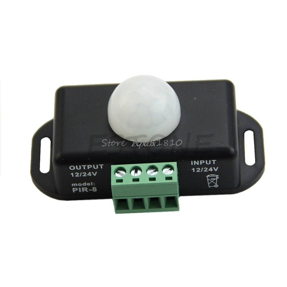 DC 12V/24V Body Infrared PIR Motion Sensor Switch For LED Light Strip Automatic