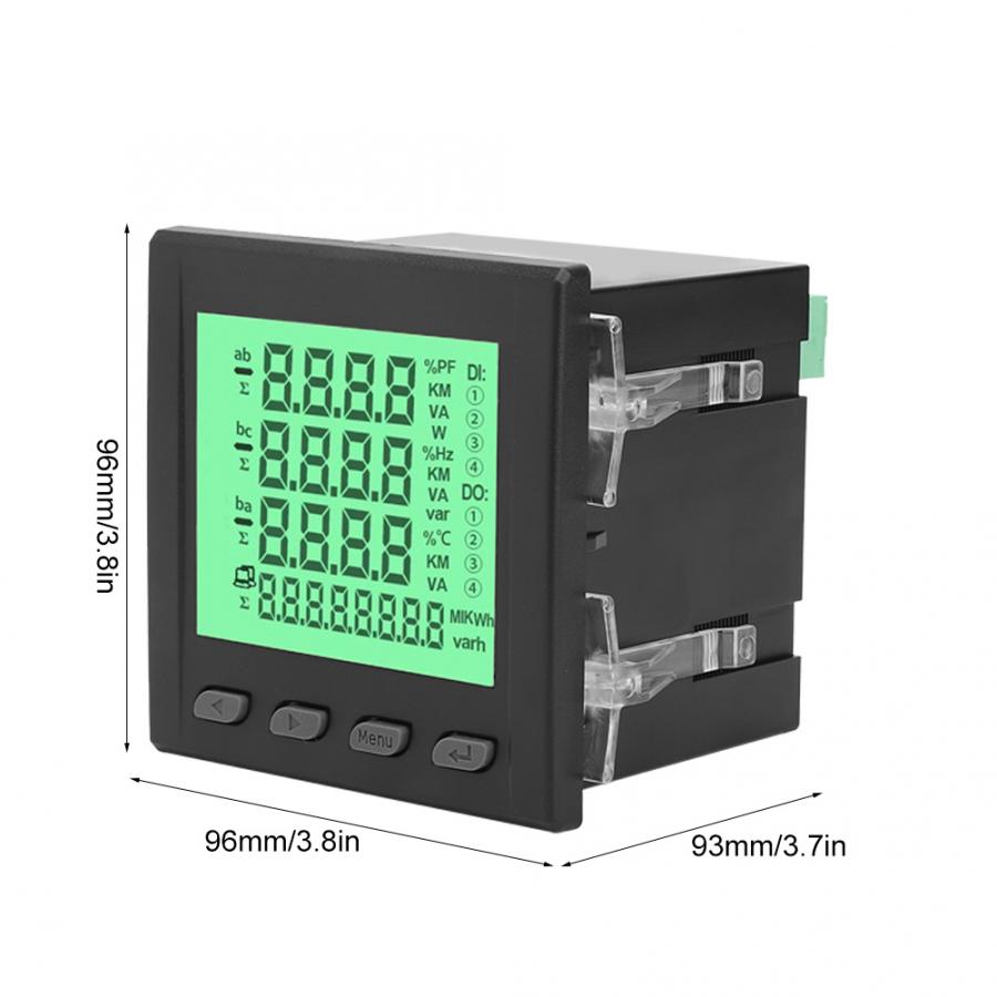 3-Phase 400V / 100V Multifunctional Digital LED Electricity Volt Power Meter RS485 Communication 220V 40-65Hz Digital Wattmeter