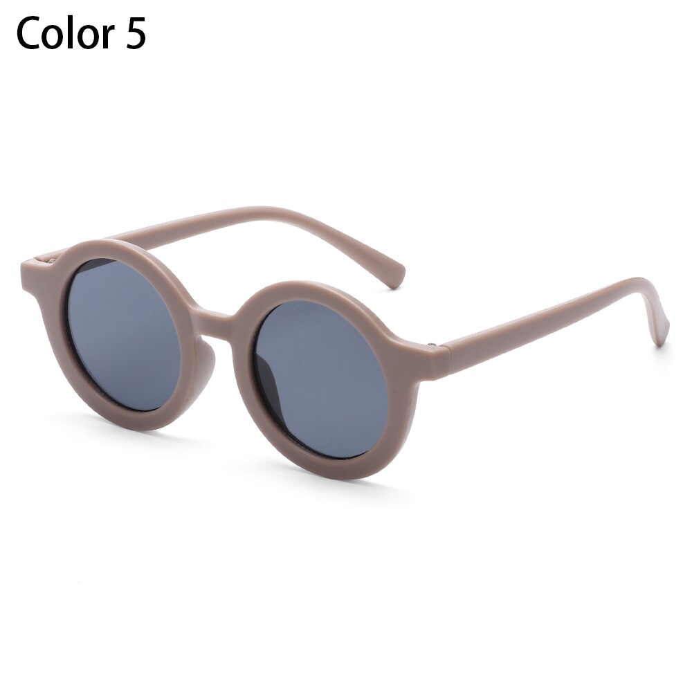 Gafas de sol Retro para niños, lentes de sol con marco redondo, protección UV 400, para playa al aire libre, 1 ud.: 5