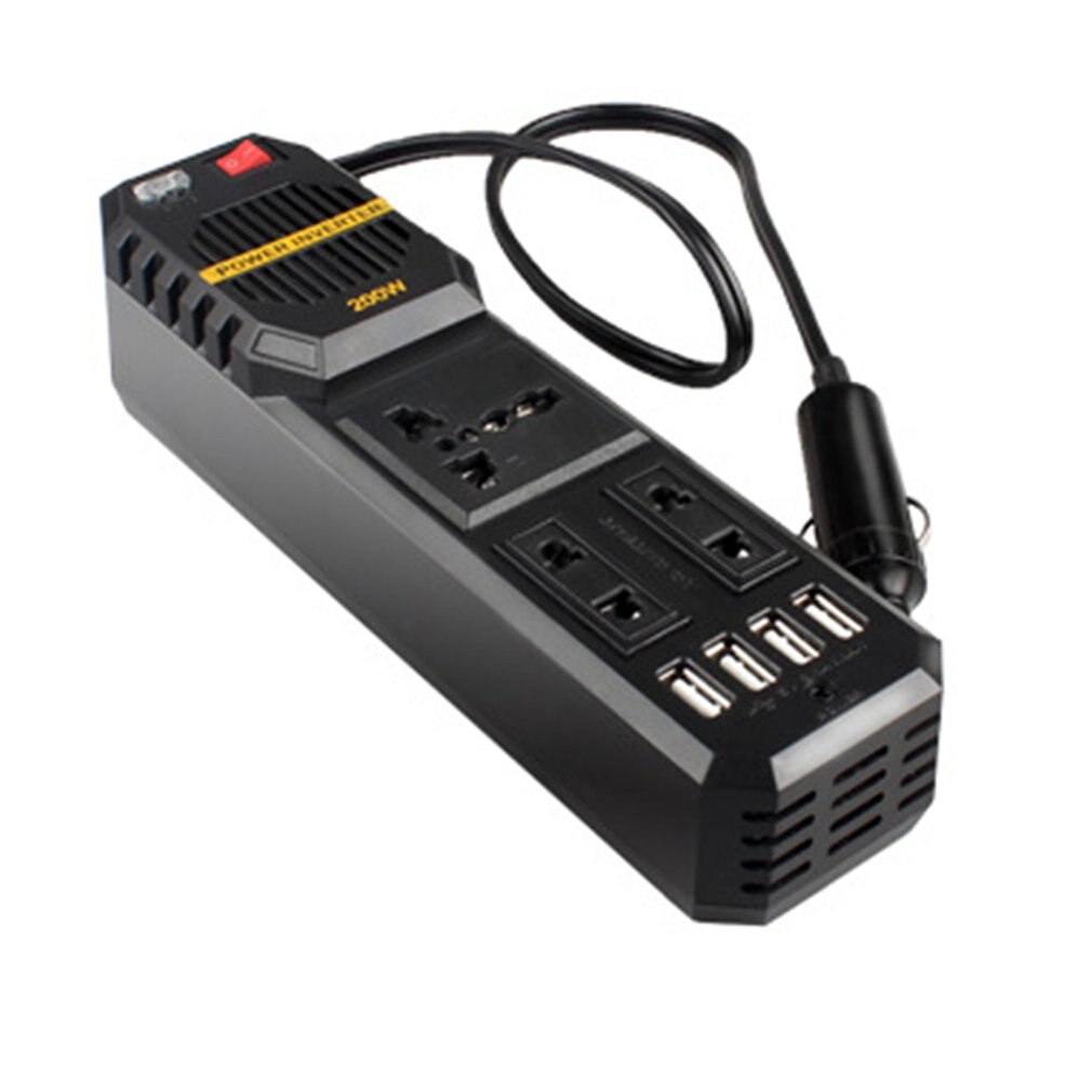 200W Mini Car Vehicle Inverter DC 12V to AC 220V USB Output High-power Power Inverter Small Car Special Edition