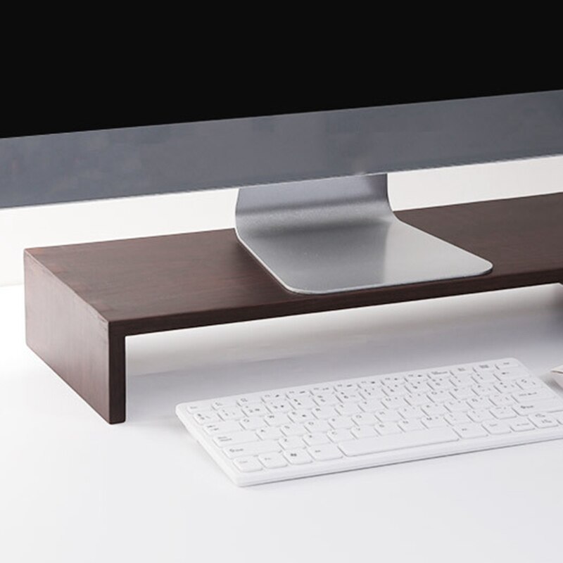 Multifunctionele houten desktop monitorstandaard, computerschermverhoger, houten plankplint, sterke laptopstandaard, bureauhouder, notebook, tv