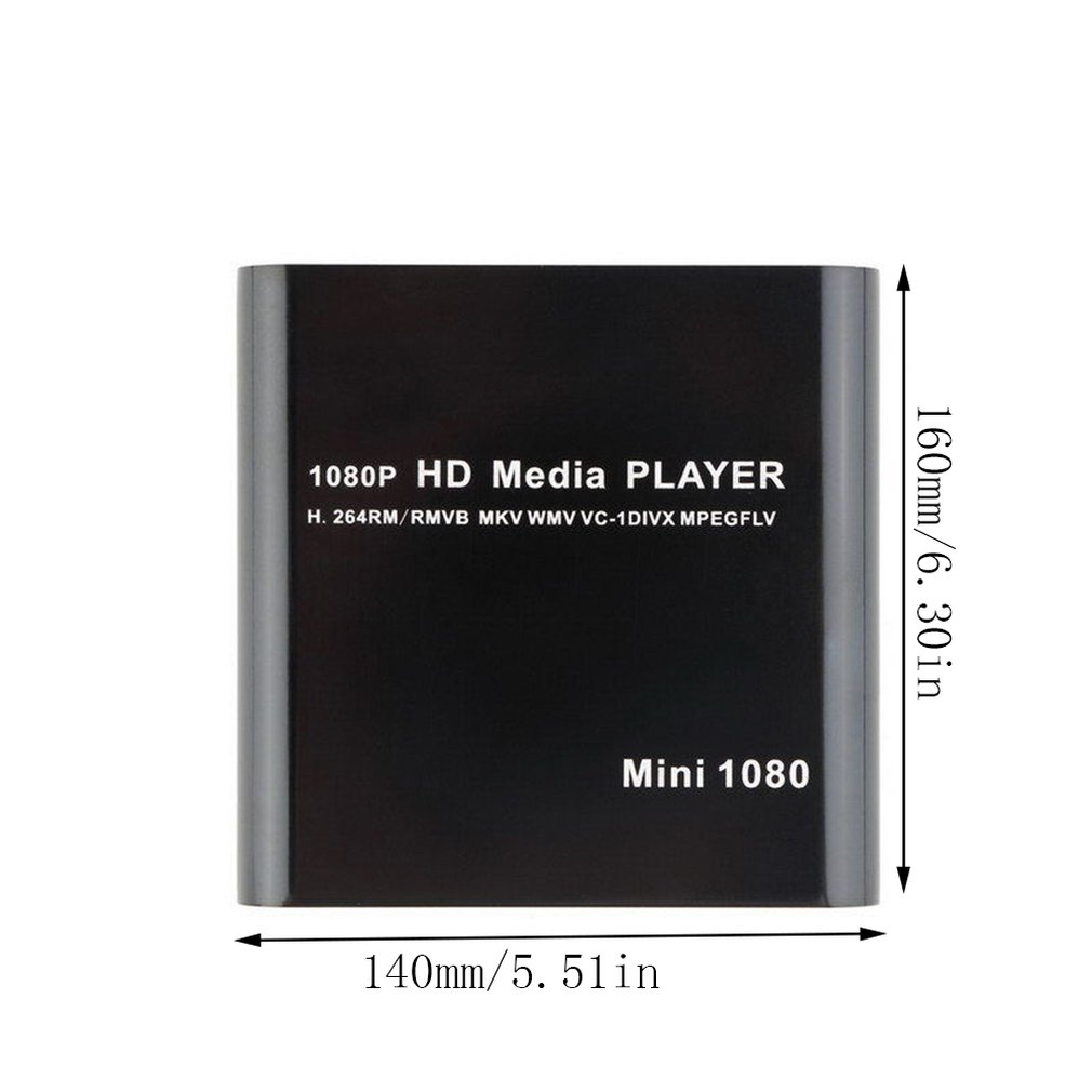 Mini HDMI Media Player 1080P HDD RM RMVB DIVX AVI MKV USB SD MPEG JPEG MOV